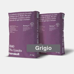 Gel-Adesivo Kerakoll H40 No Limits Rating 4 Grey colore Grigio