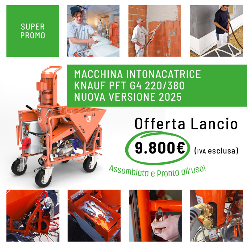 E’ uscita la nuova versione dell’intonacatrice Knauf PFT G4 220/380
